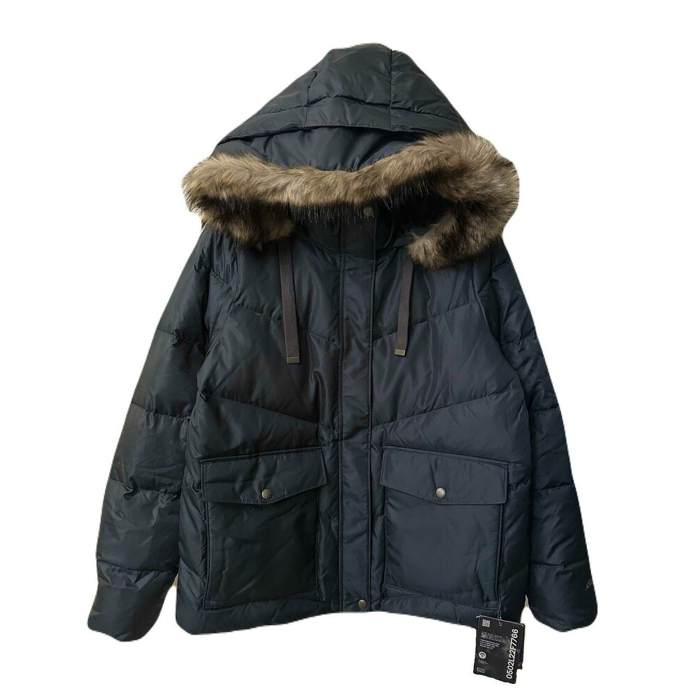 NEW Eddie Bauer Womens Size Large Steel Blue Lodge Cascadian Down Puffer Jacket - Picture 4 of 13